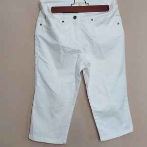 Eileen Fisher white slim capri eco collection P Medium